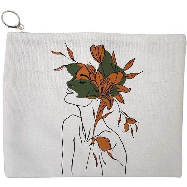 Portfard Cosmetice tip Plic, Flower Lady 6, 23x18 cm, Alb, BEKZ® 9 Portfard Cosmetice tip Plic Flower Lady 6 23x18 cm Alb BEKZ®