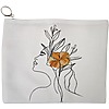 Portfard Cosmetice tip Plic, Flower Lady 9, 23x18 cm, Alb, BEKZ® 13 Portfard Cosmetice tip Plic Flower Lady 9 23x18 cm Alb BEKZ®