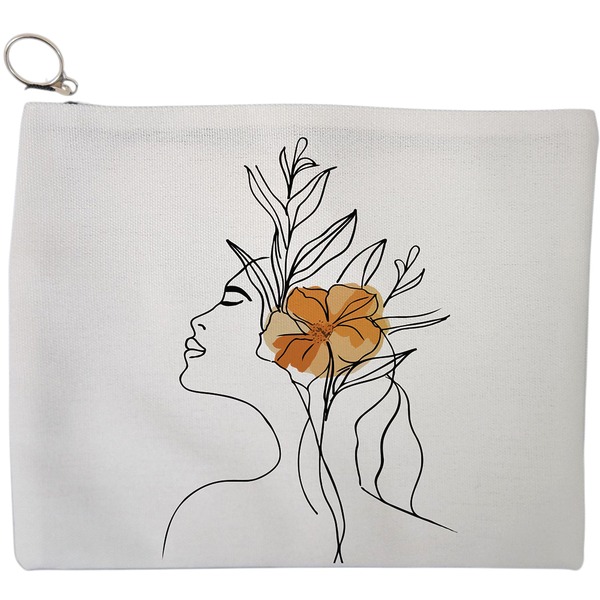 Portfard Cosmetice tip Plic, Flower Lady 9, 23x18 cm, Alb, BEKZ® 9 Portfard Cosmetice tip Plic Flower Lady 9 23x18 cm Alb BEKZ®