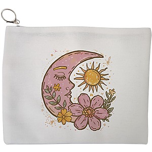 Portfard Cosmetice tip Plic Sunny Moon, 23x18 cm, Alb, BEKZ®