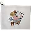 Portfard Cosmetice tip Plic Travel Girl 10, 23x18 cm, Alb, BEKZ® 13 Portfard Cosmetice tip Plic Travel Girl 10 23x18 cm Alb BEKZ®