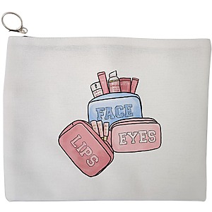 Portfard Cosmetice tip Plic Travel Girl 11, 23x18 cm, Alb, BEKZ®