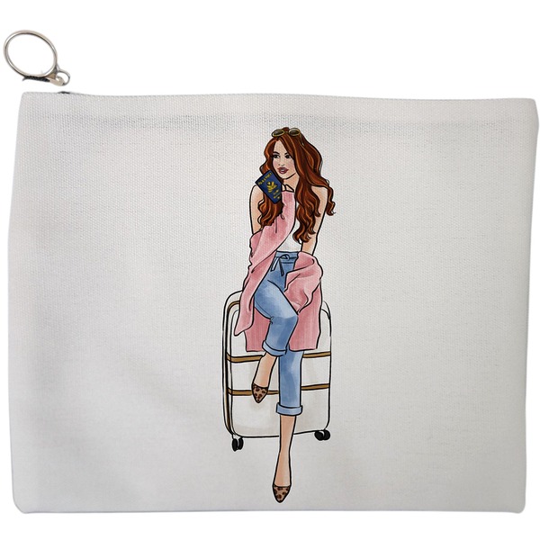 Portfard Cosmetice tip Plic Travel Girl, 23x18 cm, Alb, BEKZ® 9 Portfard Cosmetice tip Plic Travel Girl 23x18 cm Alb BEKZ®