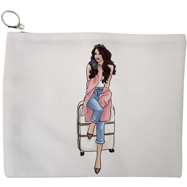 Portfard Cosmetice tip Plic Travel Girl 3, 23x18 cm, Alb, BEKZ® 9 Portfard Cosmetice tip Plic Travel Girl 3 23x18 cm Alb BEKZ®