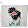 Portfard Cosmetice tip Plic Yoga Hair don't care, 23x18 cm, Alb, BEKZ® 13 Portfard Cosmetice tip Plic Yoga Hair dont care 23x18 cm Alb BEKZ®