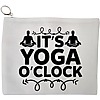 Portfard Cosmetice tip Plic Yoga It's yoga o'clock, 23x18 cm, Alb, BEKZ® 13 Portfard Cosmetice tip Plic Yoga Its yoga oclock 23x18 cm Alb BEKZ®