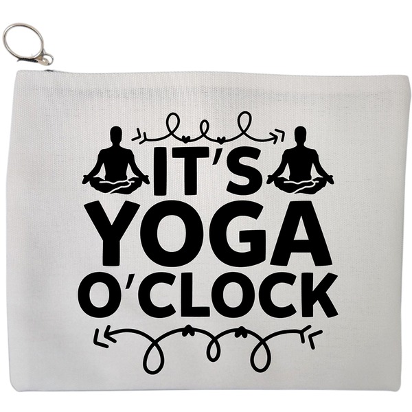 Portfard Cosmetice tip Plic Yoga It's yoga o'clock, 23x18 cm, Alb, BEKZ® 9 Portfard Cosmetice tip Plic Yoga Its yoga oclock 23x18 cm Alb BEKZ®