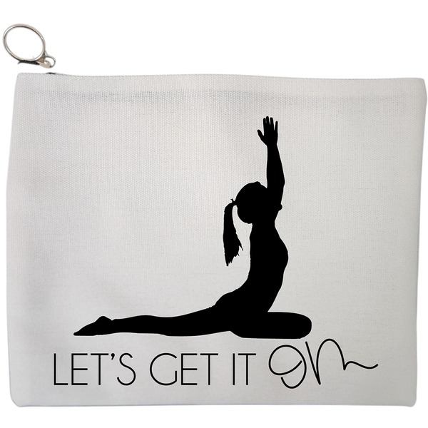 Portfard Cosmetice tip Plic Yoga Let's get it on, 23x18 cm, Alb, BEKZ® 9 Portfard Cosmetice tip Plic Yoga Lets get it on 23x18 cm Alb BEKZ®