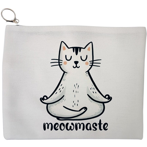 Portfard Cosmetice tip Plic Yoga Meowmaste, 23x18 cm, Alb, BEKZ® 9 Portfard Cosmetice tip Plic Yoga Meowmaste 23x18 cm Alb BEKZ®