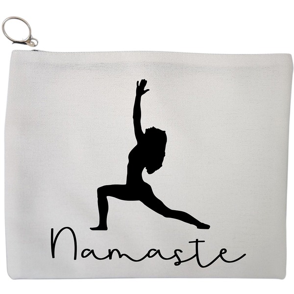 Portfard Cosmetice tip Plic Yoga Namaste, 23x18 cm, Alb, BEKZ® 9 Portfard Cosmetice tip Plic Yoga Namaste 23x18 cm Alb BEKZ®