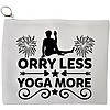Portfard Cosmetice tip Plic Yoga Orry less yoga more, 23x18 cm, Alb, BEKZ® 13 Portfard Cosmetice tip Plic Yoga Orry less yoga more 23x18 cm Alb BEKZ®