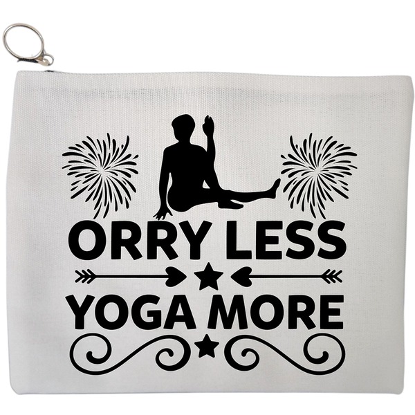Portfard Cosmetice tip Plic Yoga Orry less yoga more, 23x18 cm, Alb, BEKZ® 9 Portfard Cosmetice tip Plic Yoga Orry less yoga more 23x18 cm Alb BEKZ®