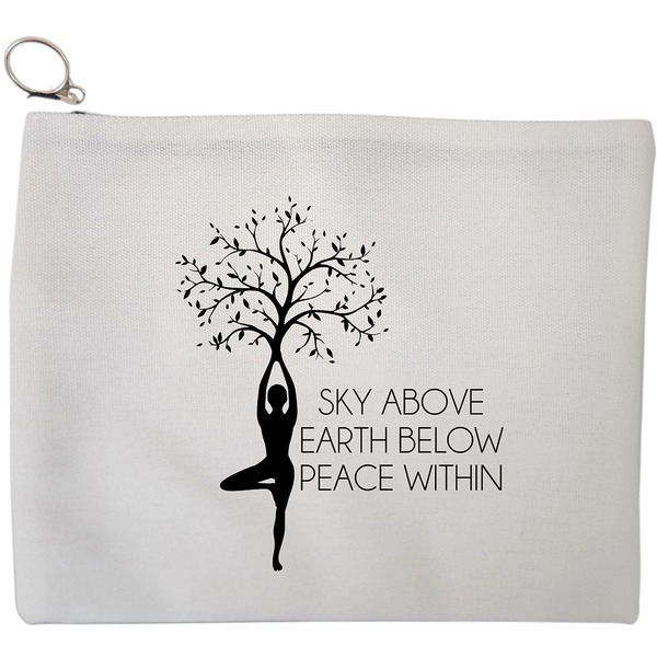 Portfard Cosmetice tip Plic Yoga Sky above earth peace within, 23x18 cm, Alb, BEKZ® 9 Portfard Cosmetice tip Plic Yoga Sky above earth peace within 23x18 cm Alb BEKZ®