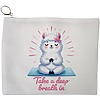 Portfard Cosmetice tip Plic Yoga Take a deep breath in, 23x18 cm, Alb, BEKZ® 13 Portfard Cosmetice tip Plic Yoga Take a deep breath in 23x18 cm Alb BEKZ®