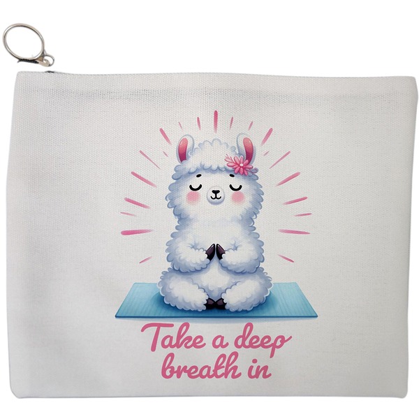 Portfard Cosmetice tip Plic Yoga Take a deep breath in, 23x18 cm, Alb, BEKZ® 9 Portfard Cosmetice tip Plic Yoga Take a deep breath in 23x18 cm Alb BEKZ®