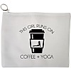 Portfard Cosmetice tip Plic Yoga This Girl runs on coffe and yoga 2, 23x18 cm, Alb, BEKZ® 13 Portfard Cosmetice tip Plic Yoga This Girl runs on coffe and yoga 2 23x18 cm Alb BEKZ®