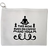 Portfard Cosmetice tip Plic Yoga This MOM runs on coffe and yoga, 23x18 cm, Alb, BEKZ® 13 Portfard Cosmetice tip Plic Yoga This MOM runs on coffe and yoga 23x18 cm Alb BEKZ®