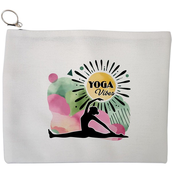 Portfard Cosmetice tip Plic Yoga Vibes, 23x18 cm, Alb, BEKZ® 9 Portfard Cosmetice tip Plic Yoga Vibes 23x18 cm Alb BEKZ®