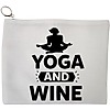 Portfard Cosmetice tip Plic Yoga and Wine, 23x18 cm, Alb, BEKZ® 13 Portfard Cosmetice tip Plic Yoga and Wine 23x18 cm Alb BEKZ®