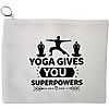 Portfard Cosmetice tip Plic Yoga gives you super powers, 23x18 cm, Alb, BEKZ® 13 Portfard Cosmetice tip Plic Yoga gives you super powers 23x18 cm Alb BEKZ®