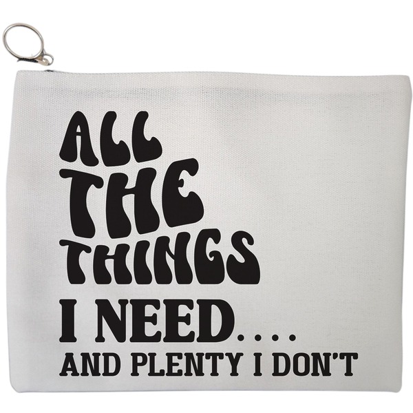 Portfard Cosmetice tip Plic, model All the things I need and plenty I don’t, 23x18 cm, Alb, BEKZ® 9 Portfard Cosmetice tip Plic model All the things I need and plenty I dont 23x18 cm Alb BEKZ®