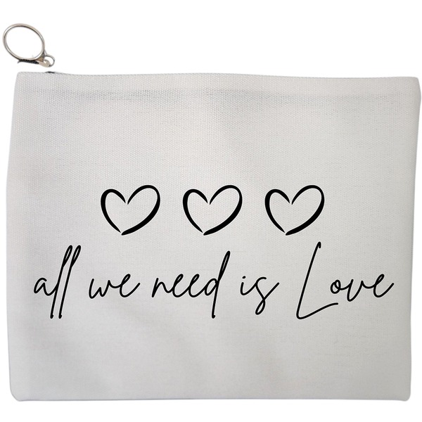 Portfard Cosmetice tip Plic, model All we nee is Love, 23x18 cm, Alb, BEKZ® 9 Portfard Cosmetice tip Plic model All we nee is Love 23x18 cm Alb BEKZ®