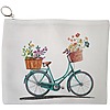 Portfard Cosmetice tip Plic, model Artistic Bicycle, 23x18 cm, Alb, BEKZ® 13 Portfard Cosmetice tip Plic model Artistic Bicycle 23x18 cm Alb BEKZ®