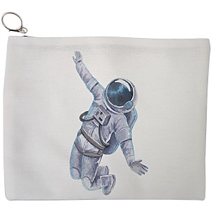 Portfard Cosmetice tip Plic, model Astronaut, 23x18 cm, Alb, BEKZ®