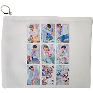 Portfard Cosmetice tip Plic, model BTS Army 11, 23x18 cm, Alb, BEKZ®