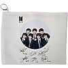 Portfard Cosmetice tip Plic, model BTS Army 8 cu semnaturii, 23x18 cm, Alb, BEKZ® 13 Portfard Cosmetice tip Plic model BTS Army 8 cu semnaturii 23x18 cm Alb BEKZ®
