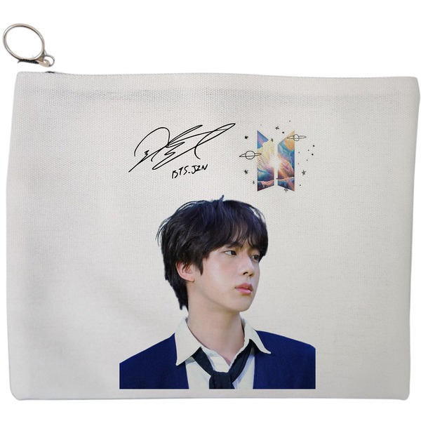 Portfard Cosmetice tip Plic, model BTS Jin 2, 23x18 cm, Alb, BEKZ® 9 Portfard Cosmetice tip Plic model BTS Jin 2 23x18 cm Alb BEKZ®