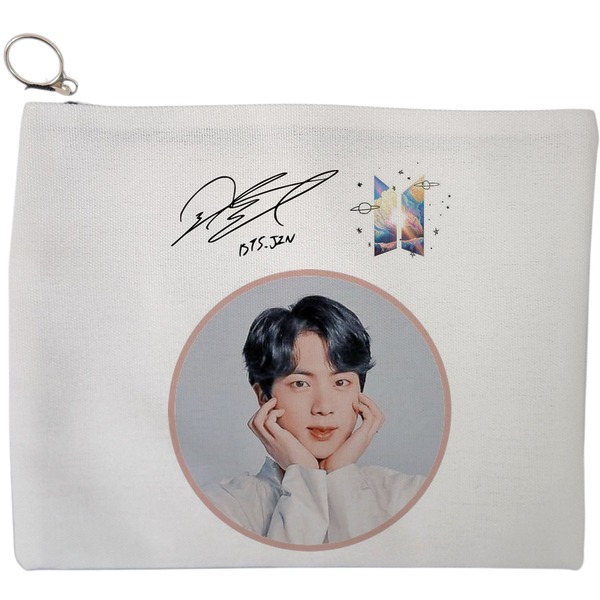 Portfard Cosmetice tip Plic, model BTS Jin, 23x18 cm, Alb, BEKZ® 10 Portfard Cosmetice tip Plic model BTS Jin 23x18 cm Alb BEKZ®