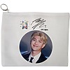 Portfard Cosmetice tip Plic, model BTS RM cu semnatura, 23x18 cm, Alb, BEKZ® 13 Portfard Cosmetice tip Plic model BTS RM cu semnatura 23x18 cm Alb BEKZ® 1