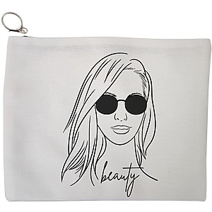 Portfard Cosmetice tip Plic, model Beauty Girl, 23x18 cm, Alb, BEKZ®