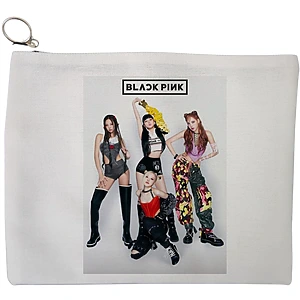 Portfard Cosmetice tip Plic, model Blackpink 4, 23x18 cm, Alb, BEKZ®