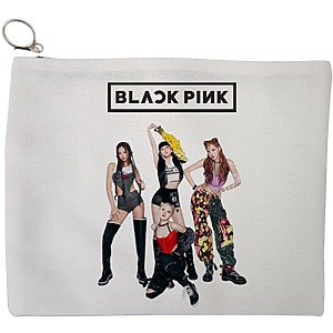 Portfard Cosmetice tip Plic, model Blackpink 5, 23x18 cm, Alb, BEKZ®