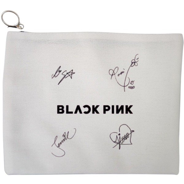 Portfard Cosmetice tip Plic, model Blackpink 8 cu semnaturii, 23x18 cm, Alb, BEKZ® 9 Portfard Cosmetice tip Plic model Blackpink 8 cu semnaturii 23x18 cm Alb BEKZ®