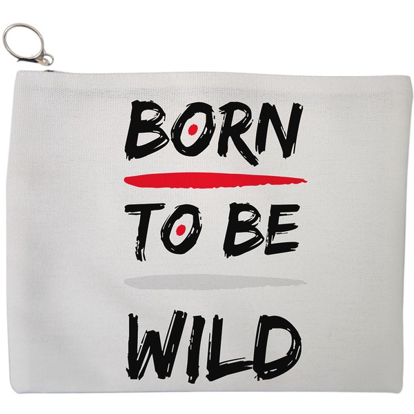 Portfard Cosmetice tip Plic, model Born to be wild, 23x18 cm, Alb, BEKZ® 9 Portfard Cosmetice tip Plic model Born to be wild 23x18 cm Alb BEKZ®