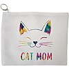 Portfard Cosmetice tip Plic, model Cat Mom, 23x18 cm, Alb, BEKZ® 13 Portfard Cosmetice tip Plic model Cat Mom 23x18 cm Alb BEKZ®