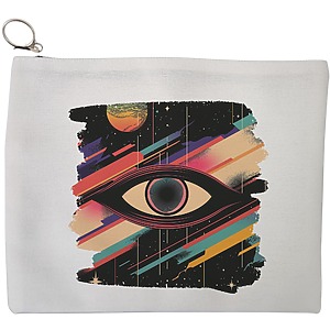 Portfard Cosmetice tip Plic, model Celestial Eye 1, 23x18 cm, Alb, BEKZ®