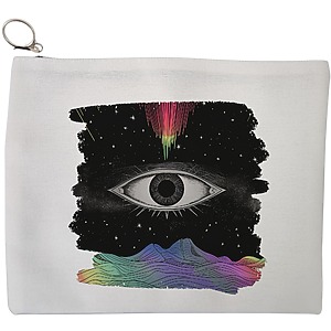 Portfard Cosmetice tip Plic, model Celestial Eye 10, 23x18 cm, Alb, BEKZ®