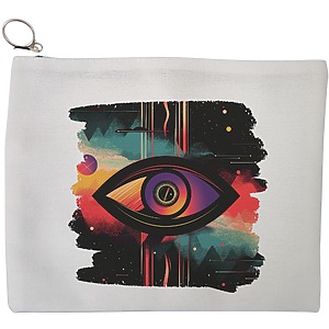 Portfard Cosmetice tip Plic, model Celestial Eye 13, 23x18 cm, Alb, BEKZ®