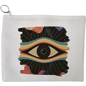 Portfard Cosmetice tip Plic, model Celestial Eye 14, 23x18 cm, Alb, BEKZ®