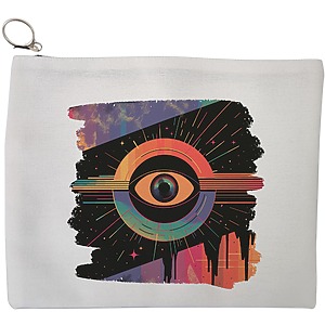 Portfard Cosmetice tip Plic, model Celestial Eye 15, 23x18 cm, Alb, BEKZ®