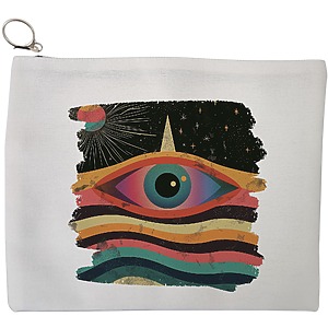 Portfard Cosmetice tip Plic, model Celestial Eye 16, 23x18 cm, Alb, BEKZ®