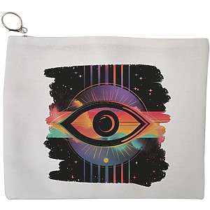 Portfard Cosmetice tip Plic, model Celestial Eye 17, 23x18 cm, Alb, BEKZ®