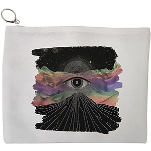 Portfard Cosmetice tip Plic, model Celestial Eye 3, 23x18 cm, Alb, BEKZ®