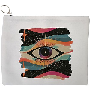 Portfard Cosmetice tip Plic, model Celestial Eye 4, 23x18 cm, Alb, BEKZ®