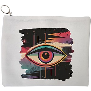 Portfard Cosmetice tip Plic, model Celestial Eye 8, 23x18 cm, Alb, BEKZ®