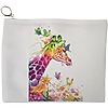 Portfard Cosmetice tip Plic, model Colorful Giraffe, 23x18 cm, Alb, BEKZ® 13 Portfard Cosmetice tip Plic model Colorful Giraffe 23x18 cm Alb BEKZ®